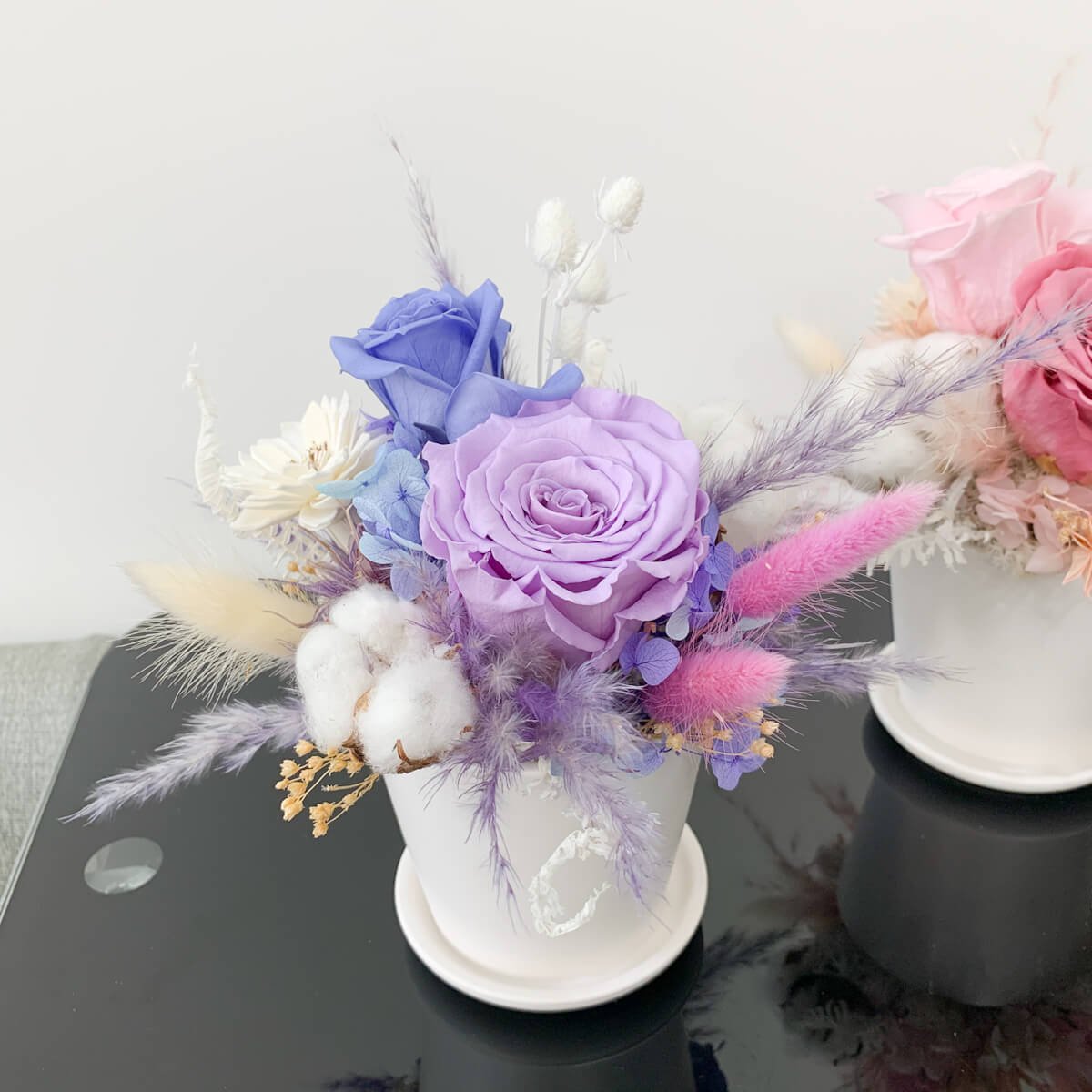 永生玫瑰乾燥小花盆| Alice Flower Shop 愛麗絲工作花坊｜台中鮮花永生
