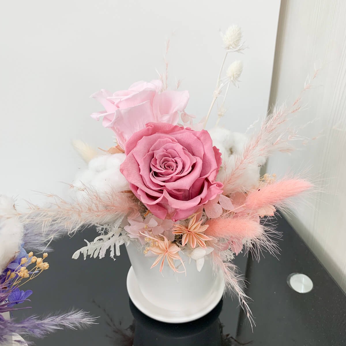 永生玫瑰乾燥小花盆| Alice Flower Shop 愛麗絲工作花坊｜台中